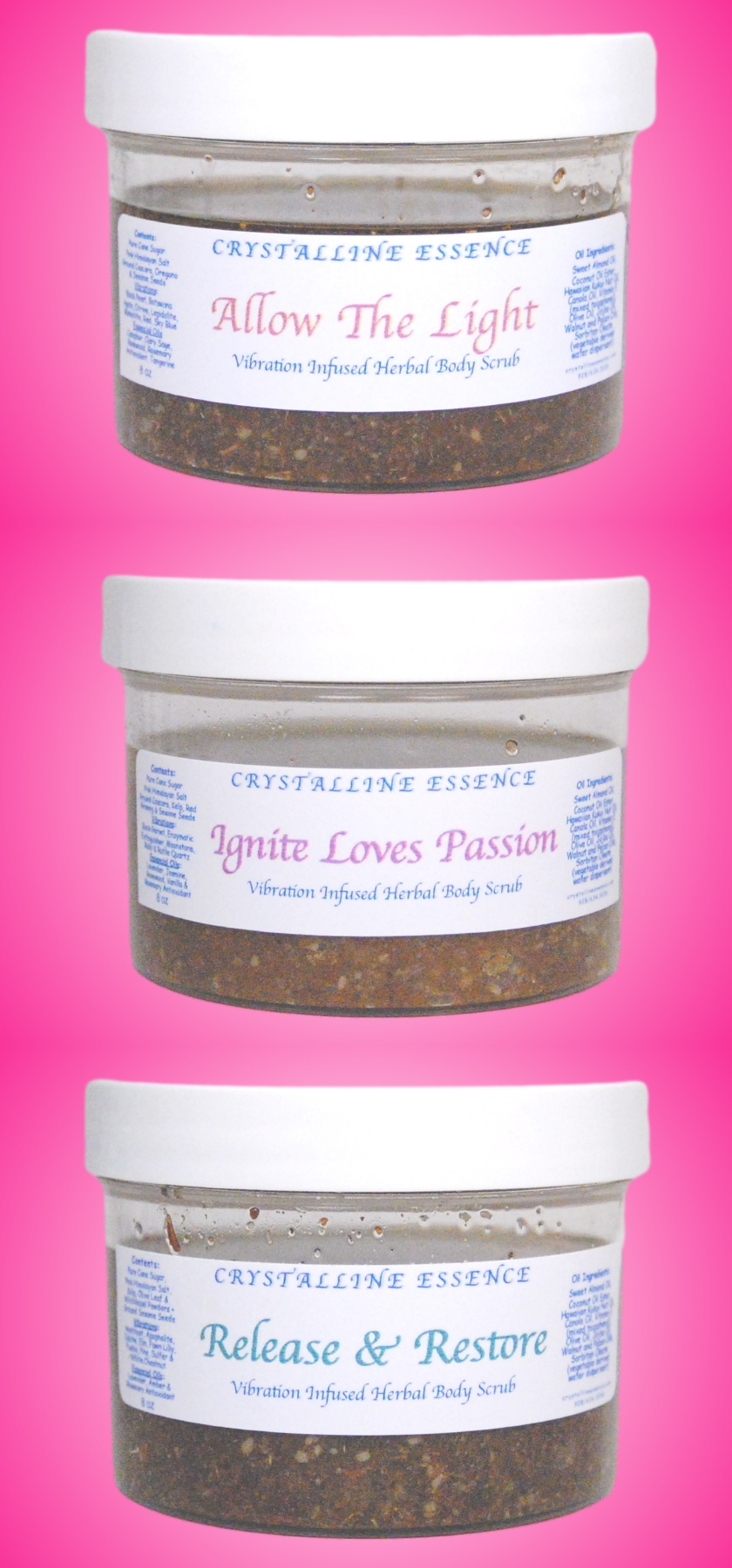 Vibration Infused Herbal Body Scrubs Stack